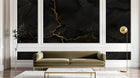Design D0988 — Papier peint Marbre Noir et Or Luxe - Collection 1 — Novomur