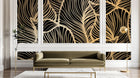 Design E0692 — Papier peint Art Déco Éventails et Or - Collection 2 — Novomur