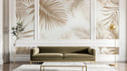 Design F0167 — Papier peint Palmier Tropical Doré Luxe - Collection 1 — Novomur