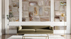 Design L0724 — Papier peint Mosaique nacre rose et beige — Novomur