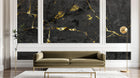 Design SK0428 — Papier peint Marbre Noir et Or Luxe - Collection 2 — Novomur