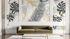 Design SK0700 — Papier peint Palmier Tropical Doré Luxe - Collection 1 — Novomur