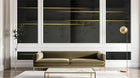 Design SL0233 — Papier peint Art Déco Éventails et Or - Collection 2 — Novomur