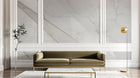 Design SL0579 — Papier peint Marbre blanc lignes dorees luxe — Novomur