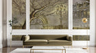 Design SL0658 — Papier peint Relief 3D arbre lampadaire ville beige — Novomur