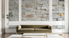 Design ZX0525 — Papier peint Mur pierres beige blanc empilees — Novomur