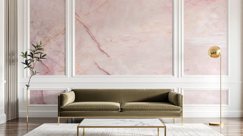 Design ZX0670 — Papier peint Marbre rose poudre veines — Novomur