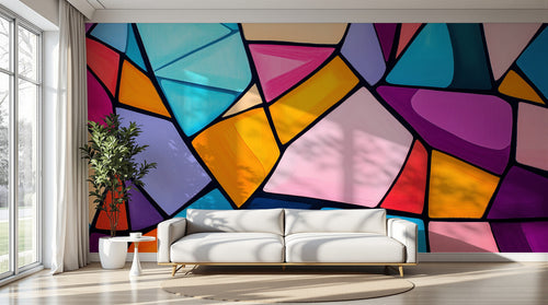 Design A0145 — Papier peint Géométrique Triangles et Losanges - Collection 2 — Novomur