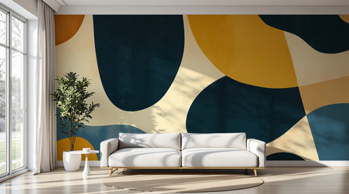 Design A0233 — Papier peint Art Abstrait Bauhaus Coloré - Collection 2 — Novomur