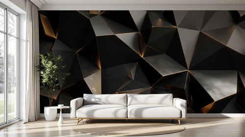 Design A0288 — Papier peint Géométrique Triangles et Losanges - Collection 1 — Novomur