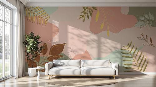 Design A0394 — Papier peint Art Abstrait Bauhaus Coloré - Collection 1 — Novomur