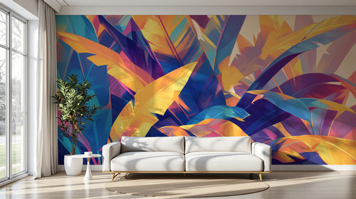 Design A0452 — Papier peint Palmier Tropical Pop Art Vif — Novomur