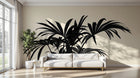 Design A0454 — Papier peint Palmier Tropical Noir et Blanc — Novomur