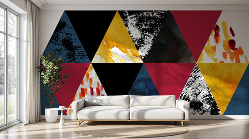 Design C0080 — Papier peint Géométrique Triangles et Losanges - Collection 2 — Novomur