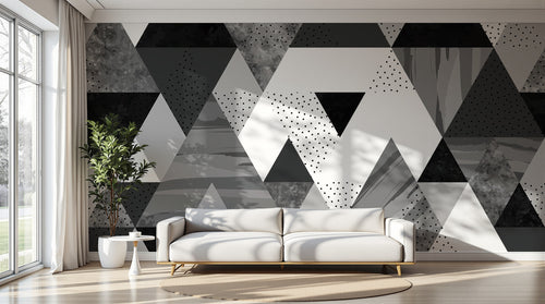 Design D0495 — Papier peint Géométrique Triangles et Losanges - Collection 2 — Novomur