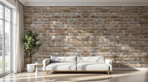 Design F0526 — Papier peint Brique Blanche — Novomur
