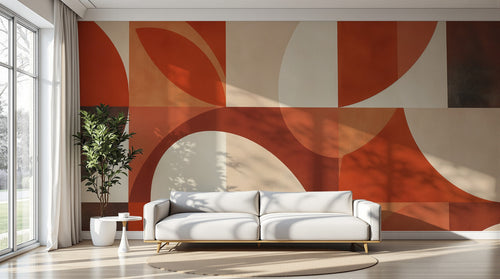 Design F0678 — Papier peint Art Abstrait Bauhaus Coloré - Collection 1 — Novomur