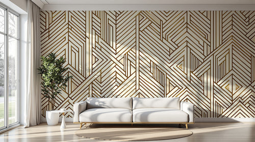 Design F0894 — Papier peint Géométrique Triangles et Losanges - Collection 1 — Novomur