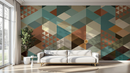 Design SD0629 — Papier peint Art Abstrait Bauhaus Coloré - Collection 2 — Novomur