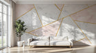 Design SK0047 — Papier peint Marbre Géométrique — Novomur