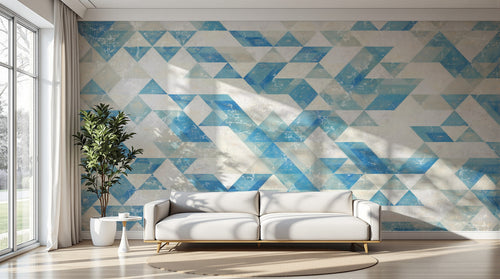 Design SK0080 — Papier peint Géométrique Triangles et Losanges - Collection 2 — Novomur
