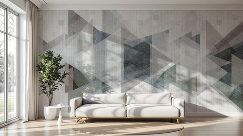 Design SK0130 — Papier peint Géométrique Triangles et Losanges - Collection 2 — Novomur