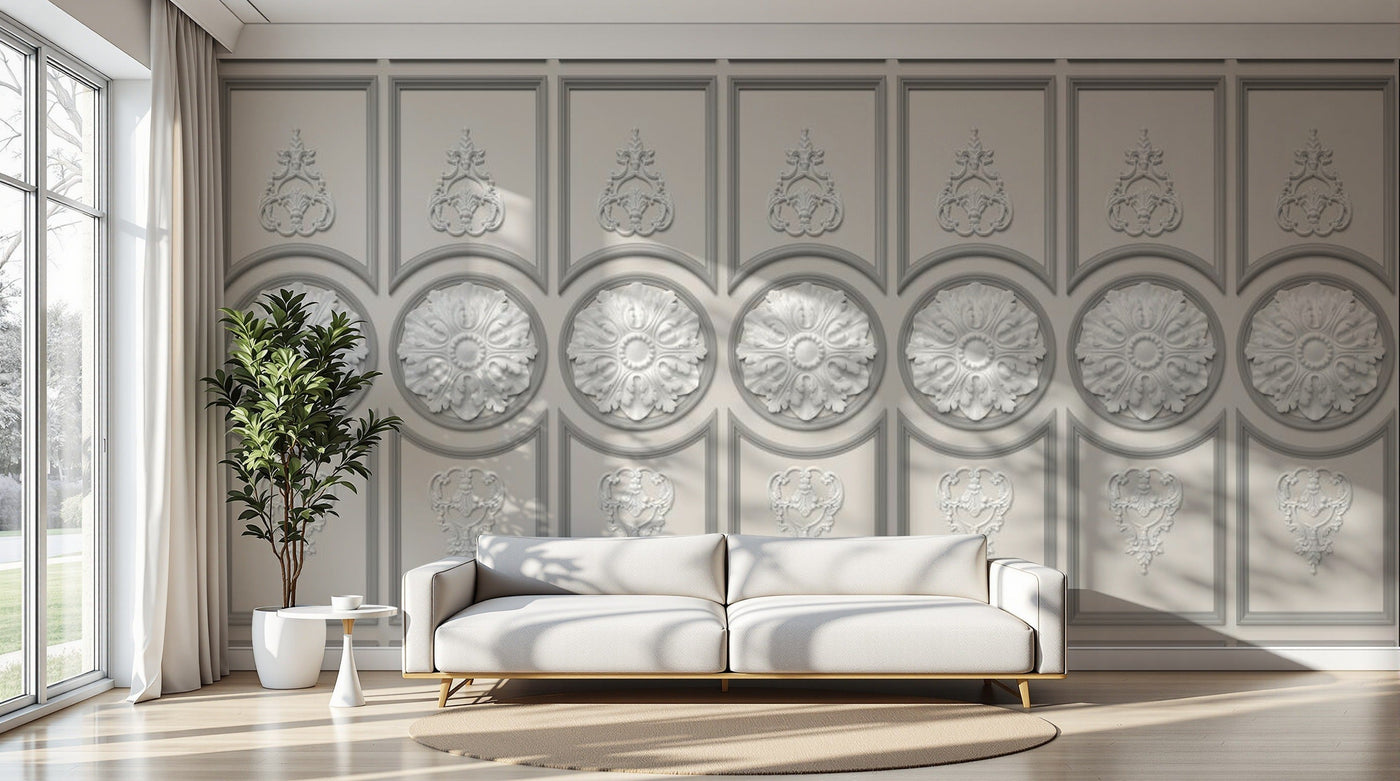 Papier peint Damassé Classique - Sur mesure - Design SK0537