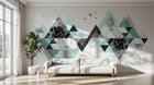 Design SK0638 — Papier peint Géométrique Triangles et Losanges - Collection 2 — Novomur