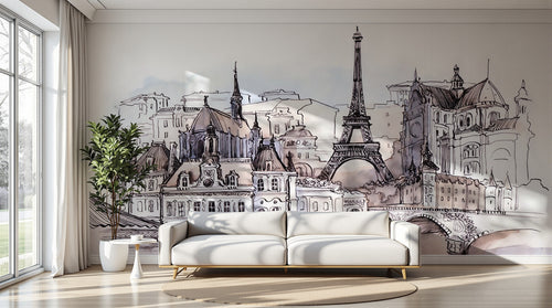 Design SK0763 — Papier peint Architecture et Villes — Novomur