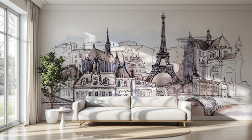 Design SK0763 — Papier peint Architecture et Villes — Novomur