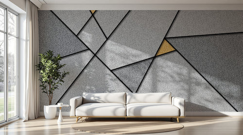 Design SK0915 — Papier peint Géométrique Triangles et Losanges - Collection 1 — Novomur