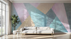 Design SL0107 — Papier peint Triangles pastel beton scandinave — Novomur