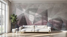 Design SL0391 — Papier peint Triangles gris rose grunge superposes — Novomur