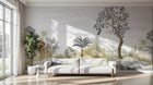 Design SL0595 — Papier peint Paysage pittoresque temple pavillon pastel — Novomur