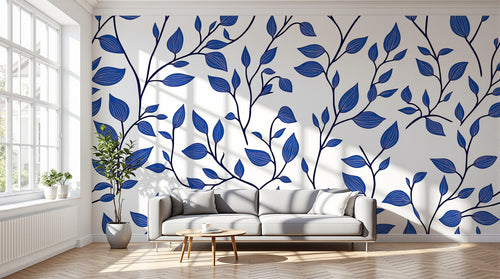 Design A0443 — Papier peint Botanique Feuilles Sombres — Novomur