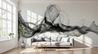 Design L0370 — Papier peint Fumee noire tourbillonnante abstrait — Novomur