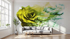 Design SL0269 — Papier peint Rose jaune fumee coloree abstrait — Novomur