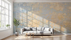 Design SL0687 — Papier peint Texture or bleu pastel eclaboussures grunge — Novomur